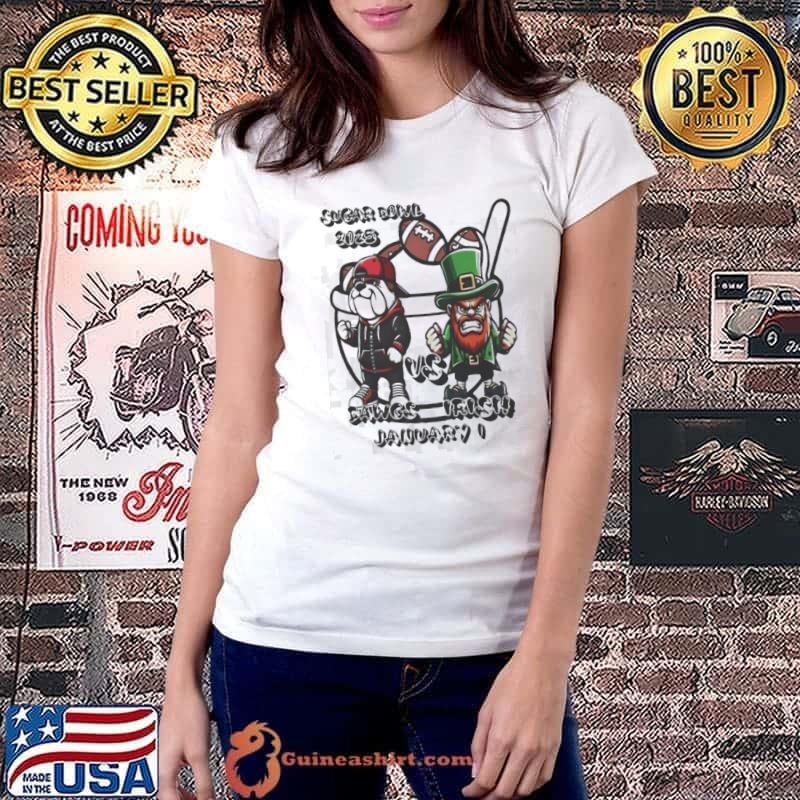 Sugar Bowl 2025 Georgia Bulldogs Dawgs Notre Dame Fighting Irish january 1 shirt