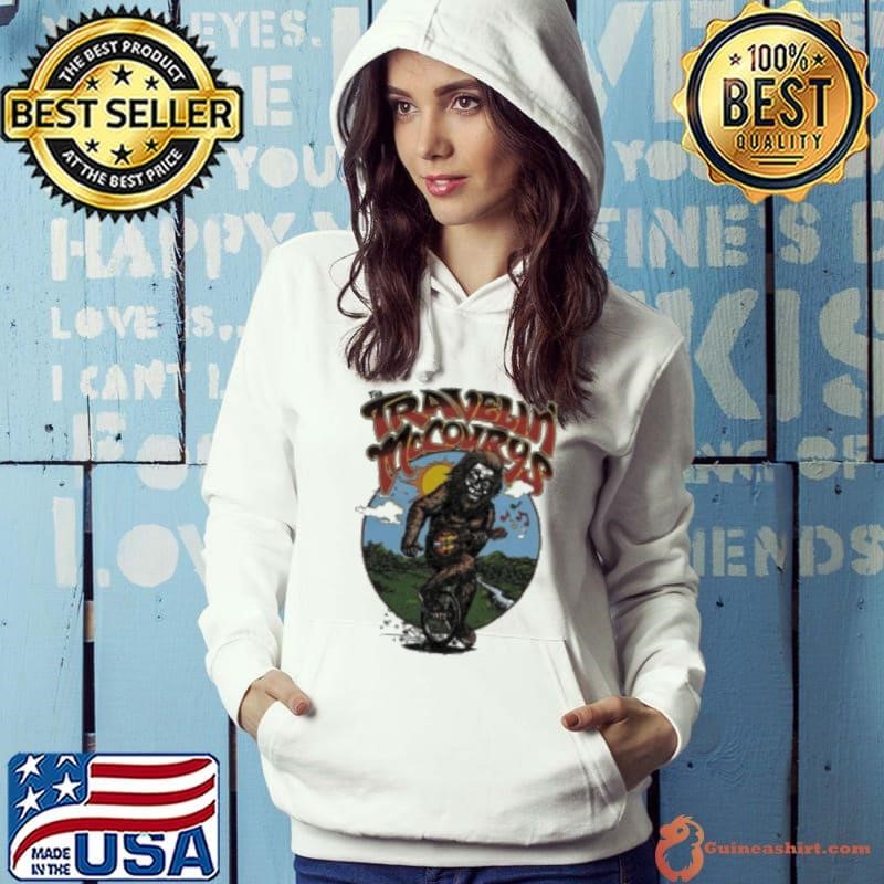 The Travelin' Mccourys Bigfoot Riding Unicycle Shirt