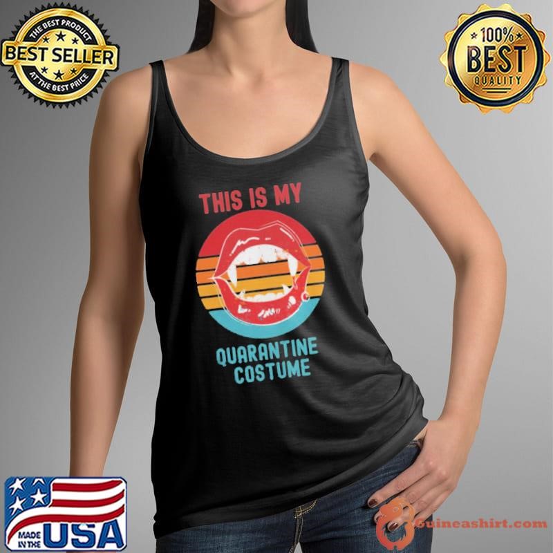 This Is My Quarantine Costume Mouth Halloween Vintage Retro shirt