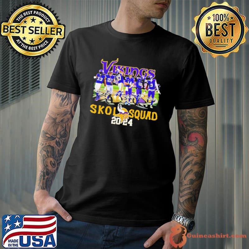 Vikings Skol Squad 2024 signatures shirt