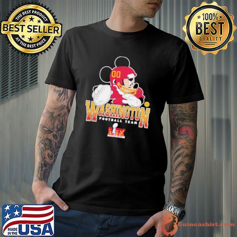Washington Commanders Junk Food Disney Mickey QB Super Bowl Lix Shirt