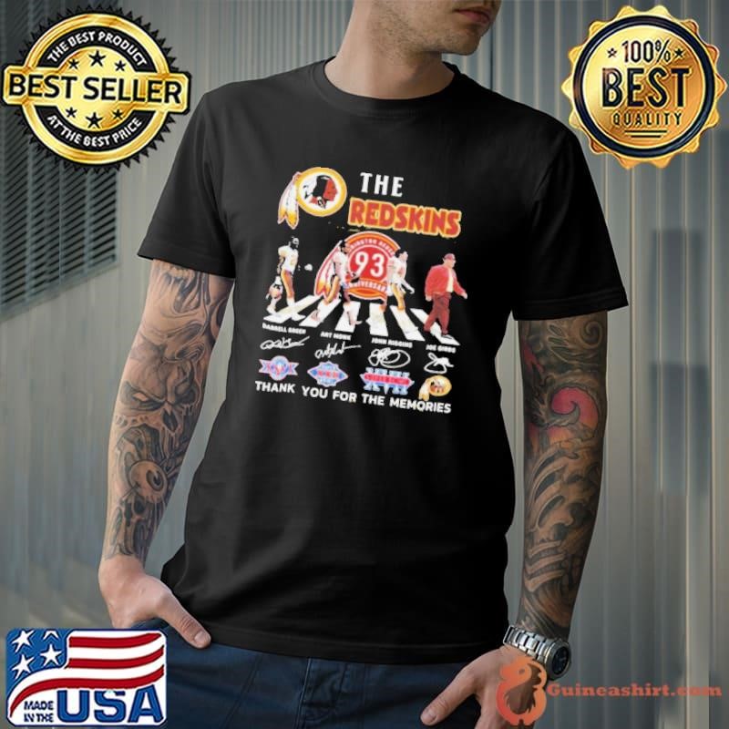 Washington Commanders The Redskins 93 Anniversary Signature Thank You For The Memories Signatures Shirts Unisex