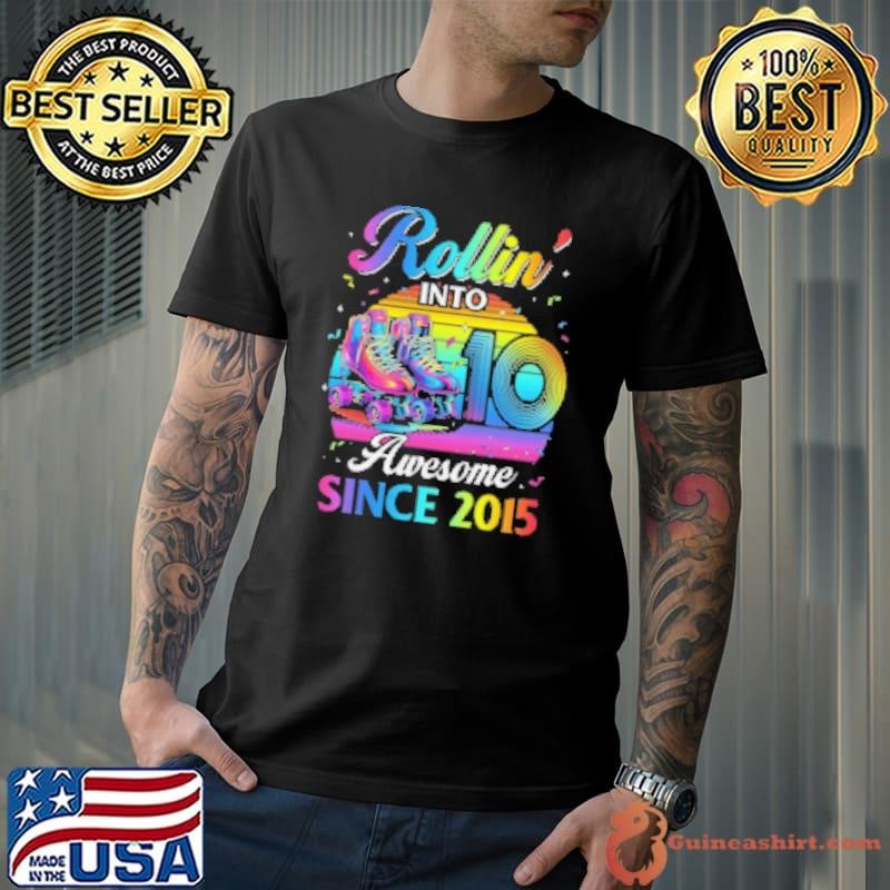 Birthday Roller Skating 10th Girl Rollin Into 10 Skate Party Unisex