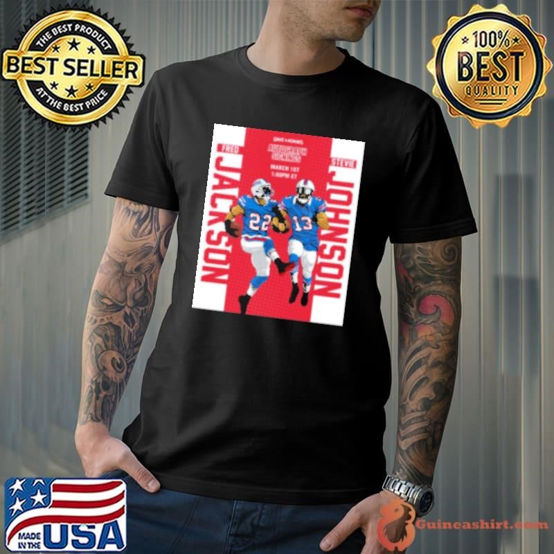 Fred Jackson And Stevie Johnson Dave And Adam's Autograph Signings March 1st Shirt