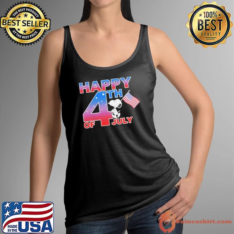 Happy 4th of July American flag snoopy shirt