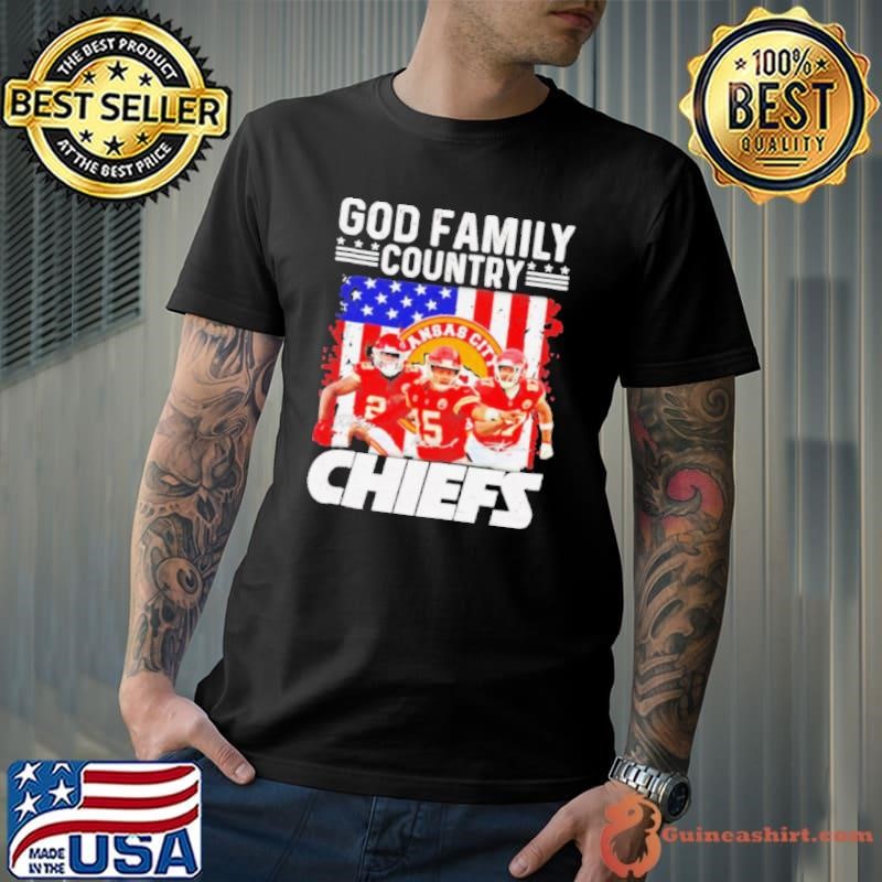 Kansas City Chiefs Patrick Mahomes god family country Chiefs signatures shirt
