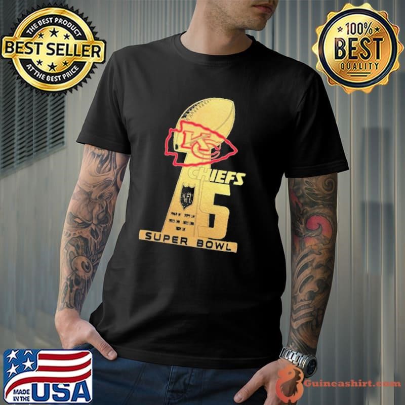 NFL Kansas City Chiefs 5 Super Bowl T Shirt