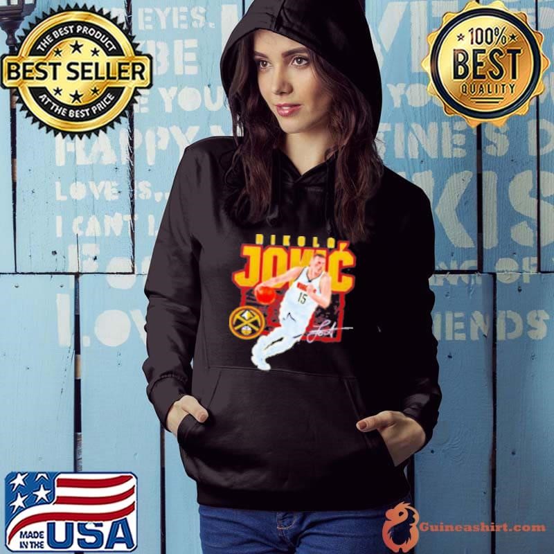 Nikola Jokic Denver Nuggets signature shattered Hoodie