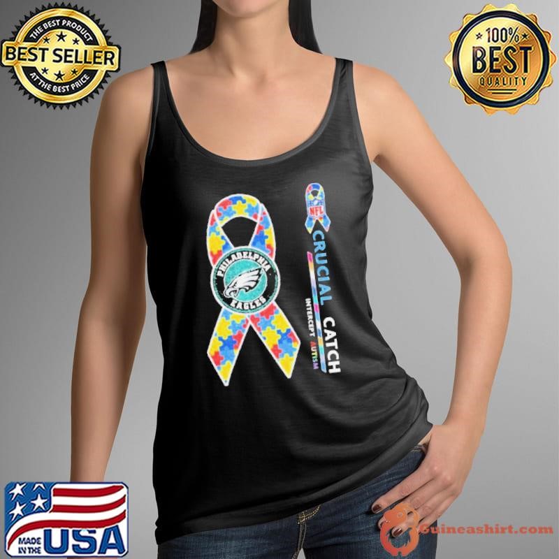 Philadelphia Eagles Philly Cancer NFL Crucial Catch Intercept Autism shirt