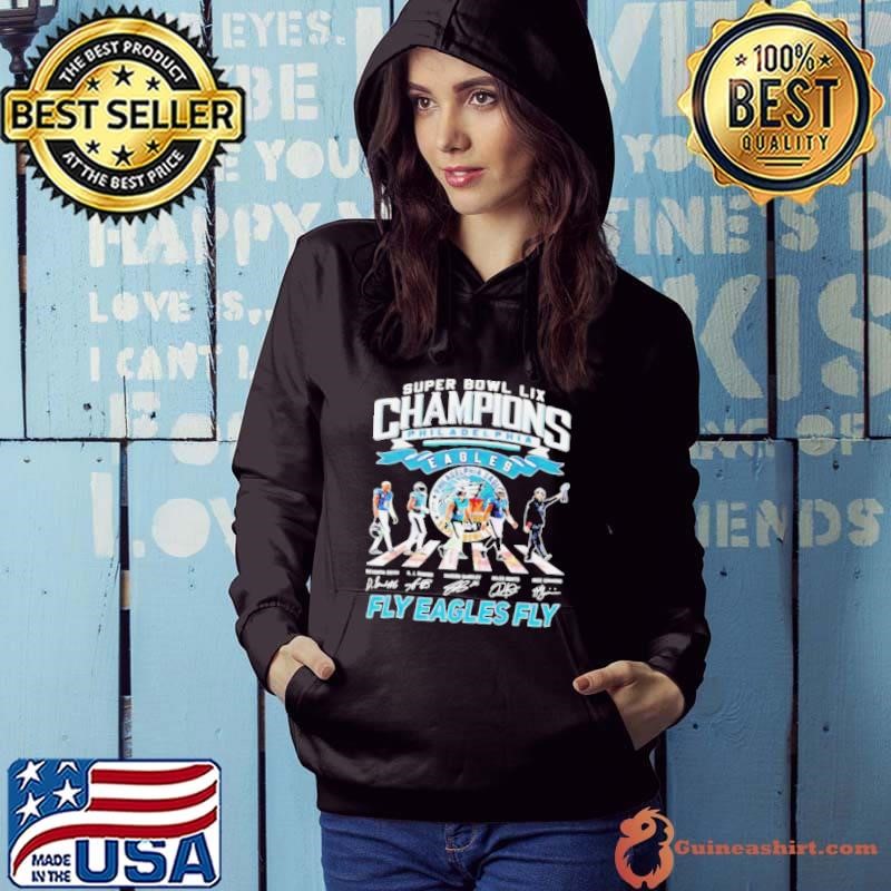 Philadelphia Eagles Super Bowl LIX Champions Abbey Road Fly Eagles Fly Hoodie