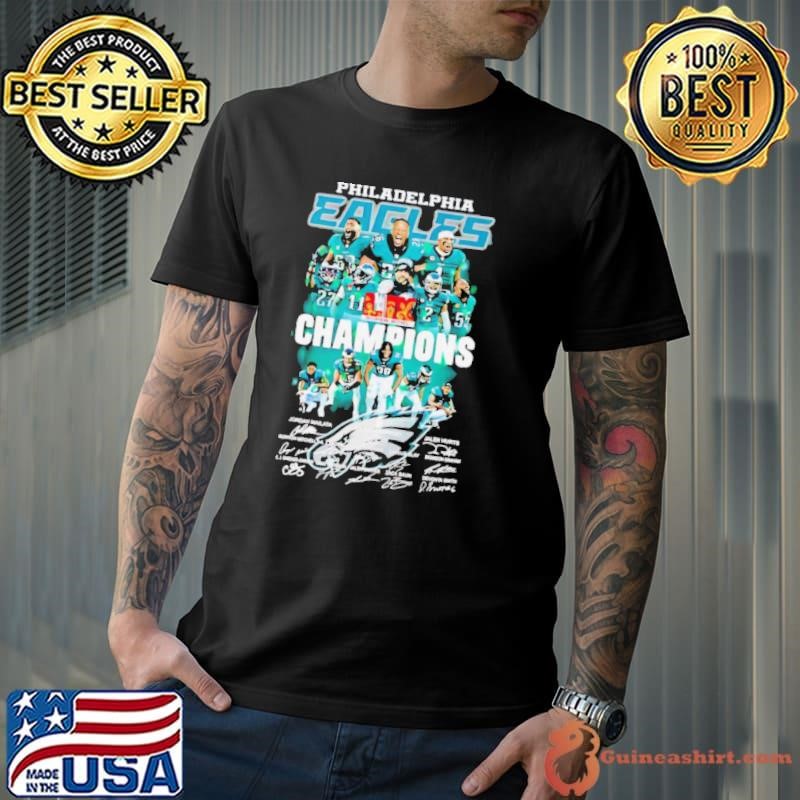 Philadelphia Eagles Super Bowl LIX Champions players signatures Unisex