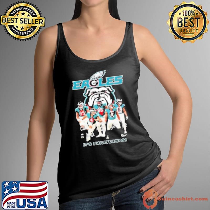 Philadelphia Eagles X Georgia Bulldogs It's Phillydawgs Signatures Tank Top
