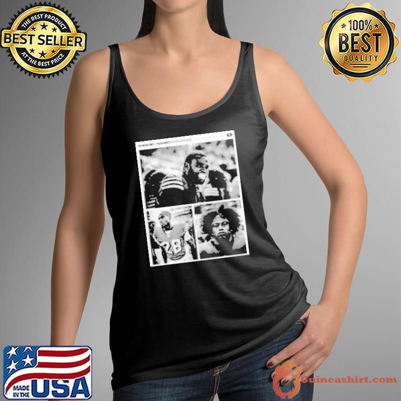 Poster San Francisco 49ers Darrell Luter Jr. Malik Mustapha The Sideline Story Top Black And White Images Of The 2024 Season Shirt