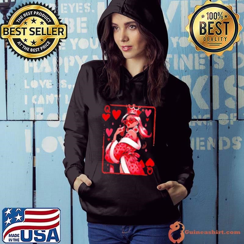 Queen Of Hearts Cute Feminist Playing Card Design Hoodie