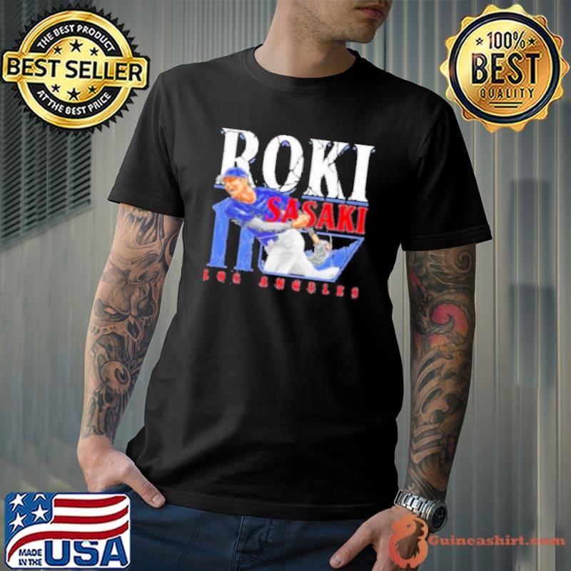 Roki Sasaki Los Angeles Dodgers cartoon player name Unisex