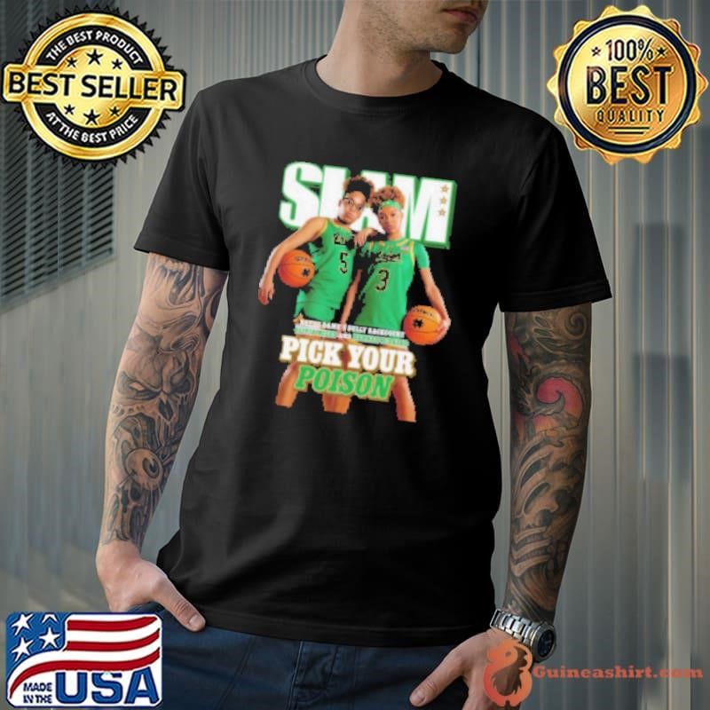 SLAM 254 Pick Your Poison Cover Tee Olivia Miles And Hannah Hidalgo Team Notre Dame Fighting Irish Unisex