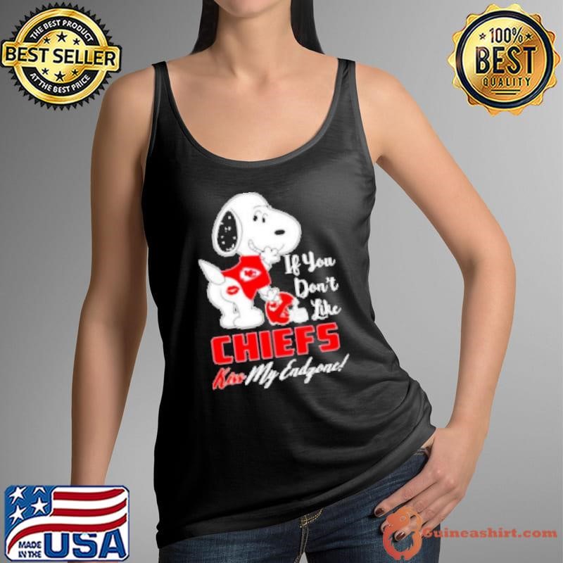Snoopy if you don't like Kansas City Chiefs kiss my endzone Shirt