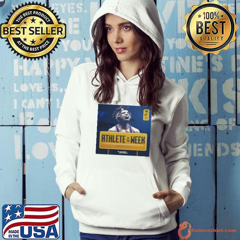 Student Athlete of the Week Jordan Titus WVU Mountaineers University Apartments Shirt
