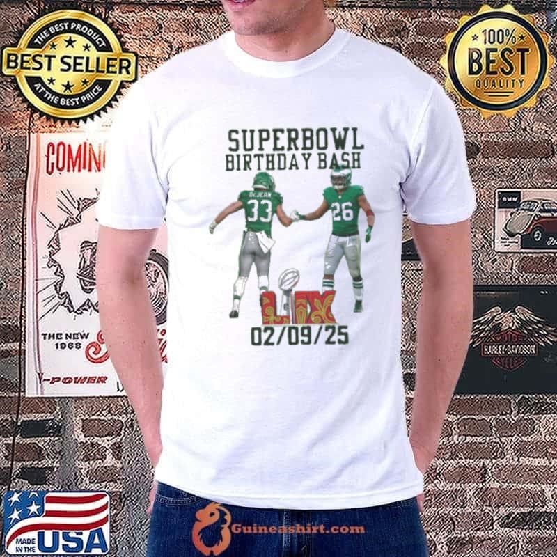 SuperBowl 2025 Saquon Barkley & Cooper Dejean Birthday Shirt