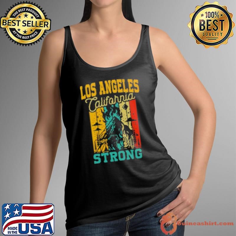 Top Los Angeles California Strong Pray For California Retro Shirt