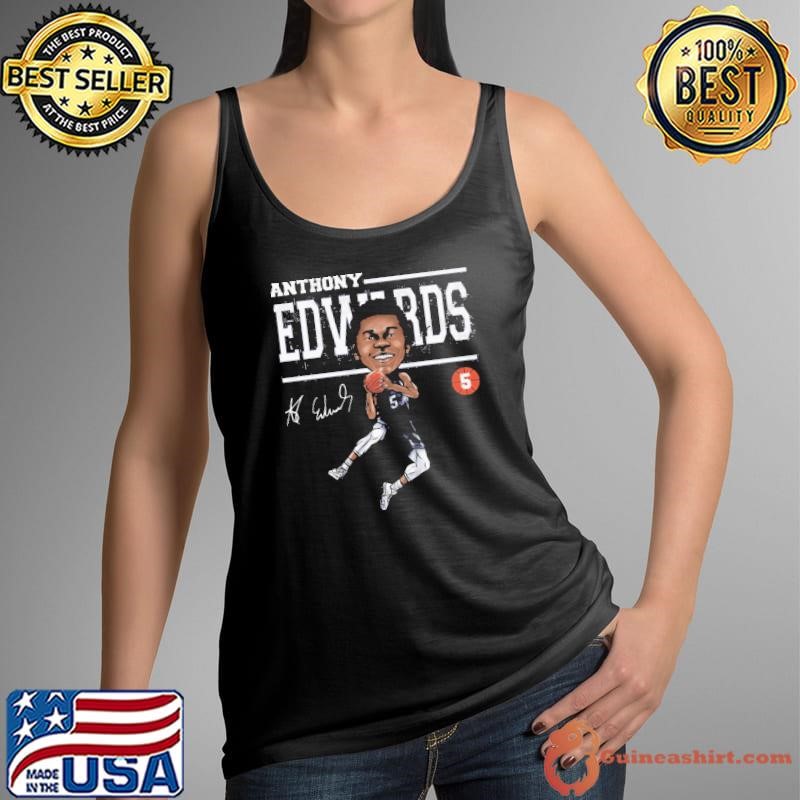 Anthony Edwards Minnesota Cartoon American professional basketball T-Shirt