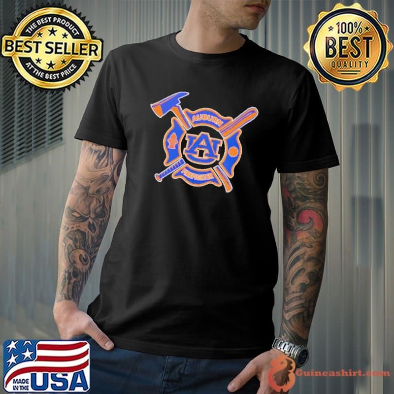 Auburn firefighter baseball logo shirt