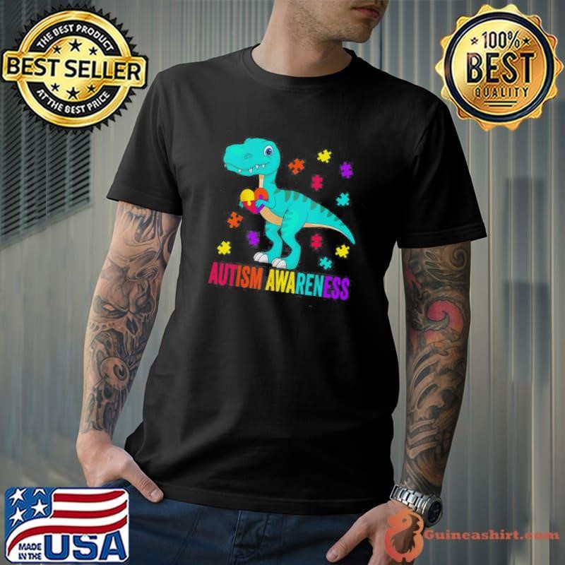Cute Dinosaur Autism Awareness T-Shirt