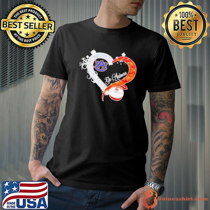 Diamond heart go Auburn Tigers basketball shirt