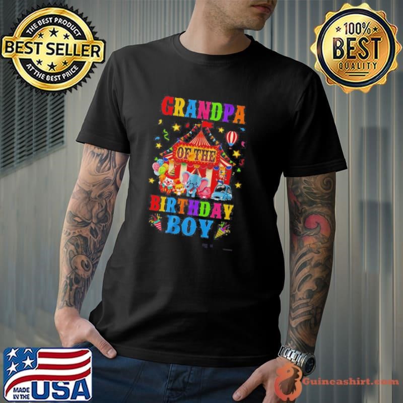 Grandpa Of The Birthday For Boy Circus Carnival Theme Party Shirt
