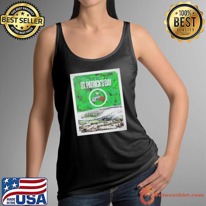 Iowa State Cyclones Football Happy St. Patricks Day 2025 Aer Lingus CFB Classic Vs Kansas State Wildcats Poster Tank Top