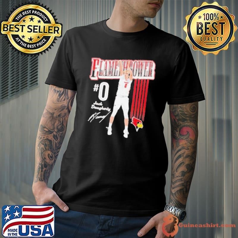 Jack Daugherty illinois State basketball cartoon signature shirt