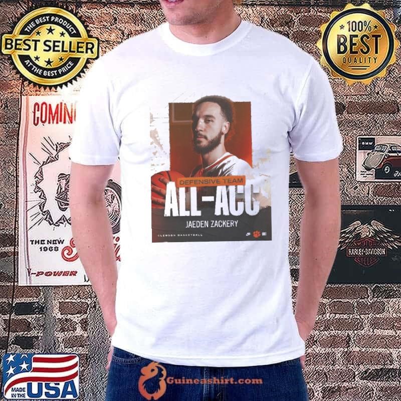 Jaeden Zackery Clemson Tigers Basketball All-ACC Defensive Team Honors Poster Unisex