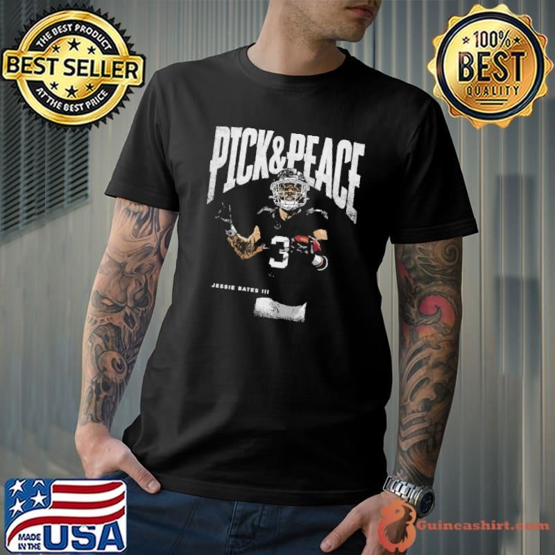 Jessie Bates III Atlanta Pick & Peace American professional football safety T-Shirt