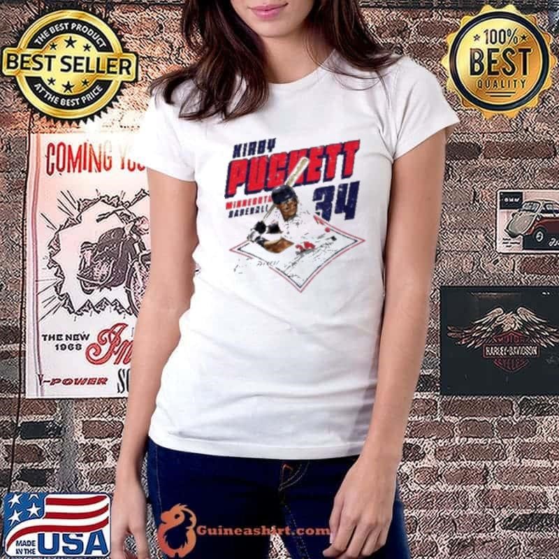 Kirby Puckett Minnesota Twins no 34 signature cartoon Ladiestee
