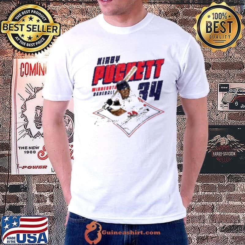 Kirby Puckett Minnesota Twins no 34 signature cartoon Unisex