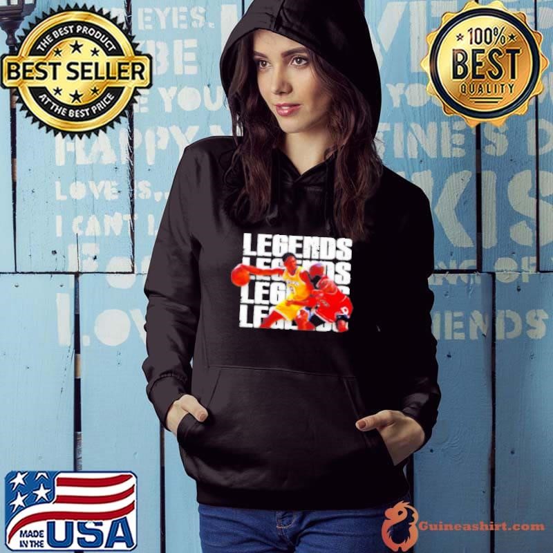 Kobe vs MJ Legends stacked repeat Hoodie