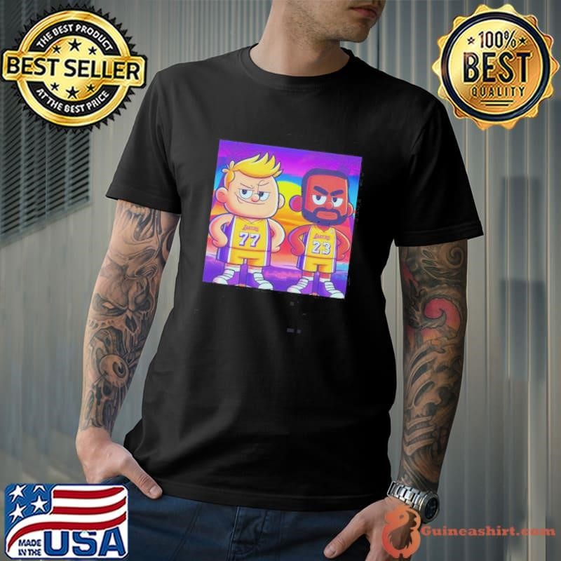 Los Angeles Lakers Luka Doncic And LeBron James Cartoon Shirt
