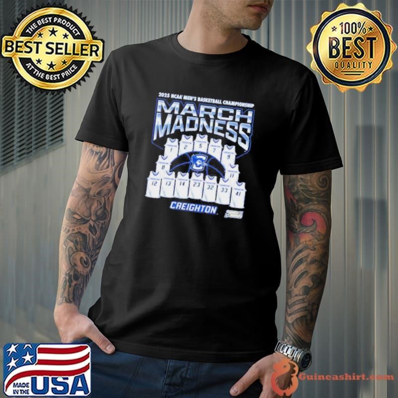 March Madness Creighton Bluejays Jersey 2025 NCAA Mens Basketball Champions Shirt