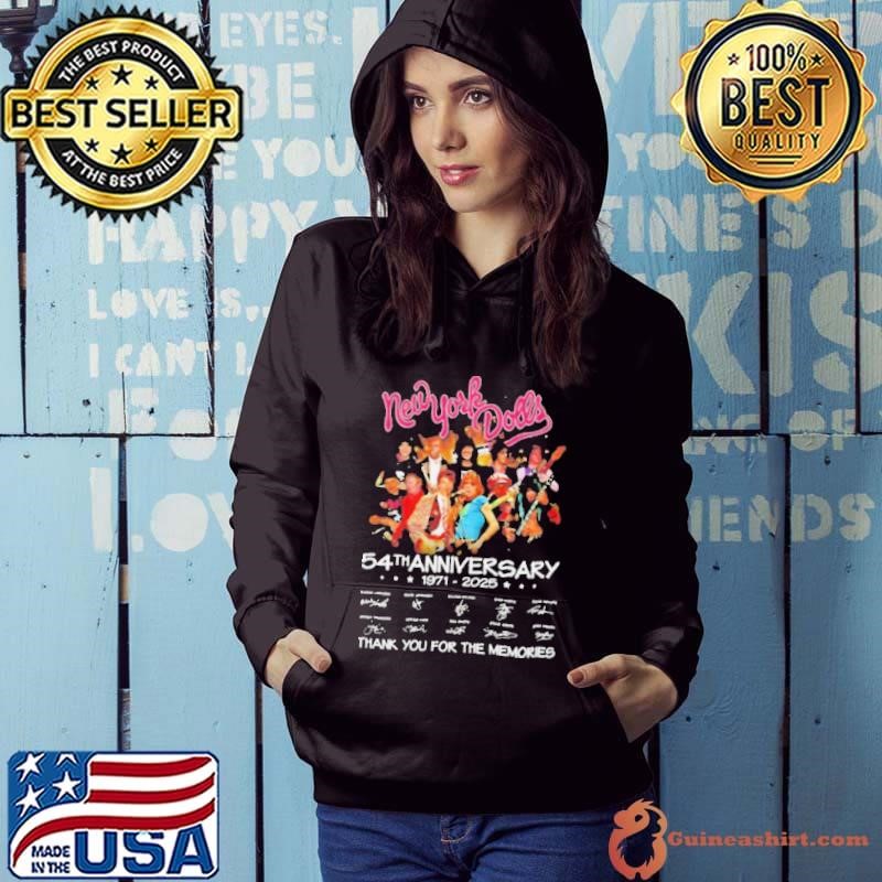 New York Dolls 54th anniversary 1971 2025 thank you for the memories signature Hoodie