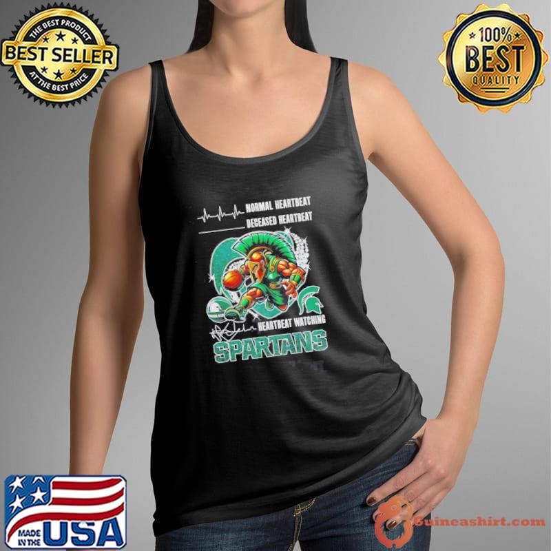 Normal Heartbeat Deceased Heartbeat Heartbeat Watching Spartans Basketball Mascoz Tank Top