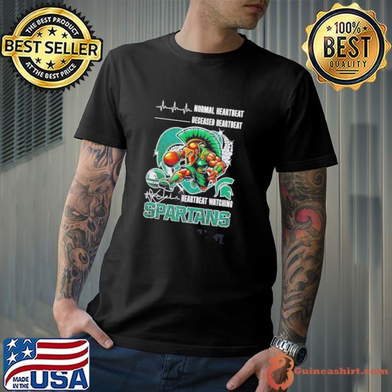 Normal Heartbeat Deceased Heartbeat Heartbeat Watching Spartans Basketball MascozShirt