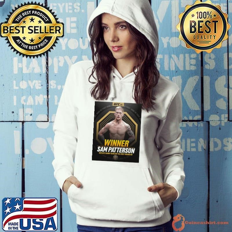 Poster UFC FN Sam Patterson KO’s Danny Barlow in the first round and moves his win streak to three 2025 shirt