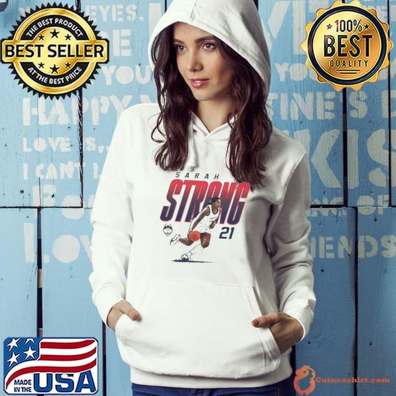 Sarah Strong UConn Huskies Womens Basketball Cartoon Player Hoodie