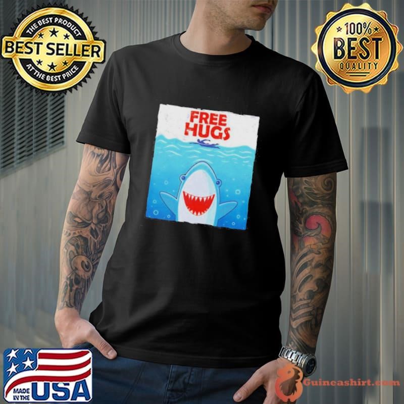 Shark Free Hugs Style Jaws Shirt