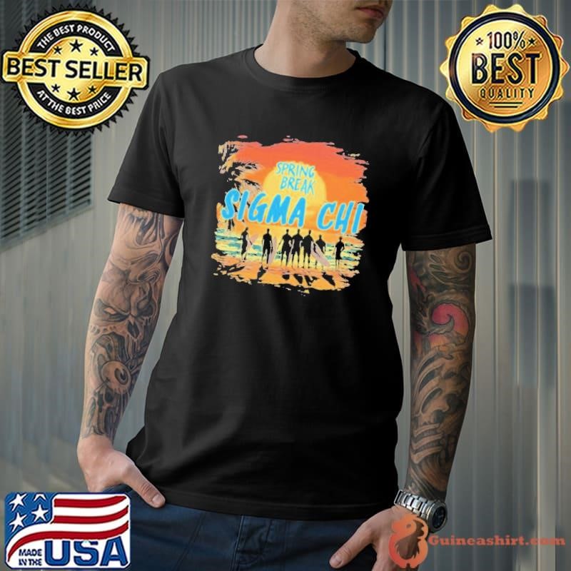 Sigma Chi Spring Break Palms Tree SUnset shirt