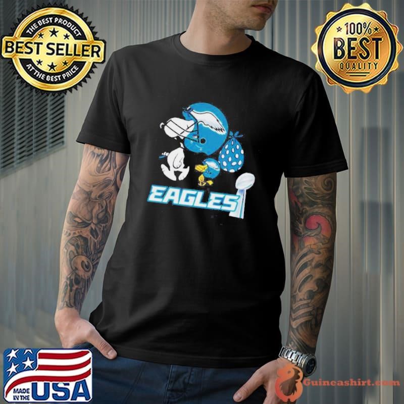 Snoopy And Woodstock Philadelphia Eagles Trophy LIX Shirt