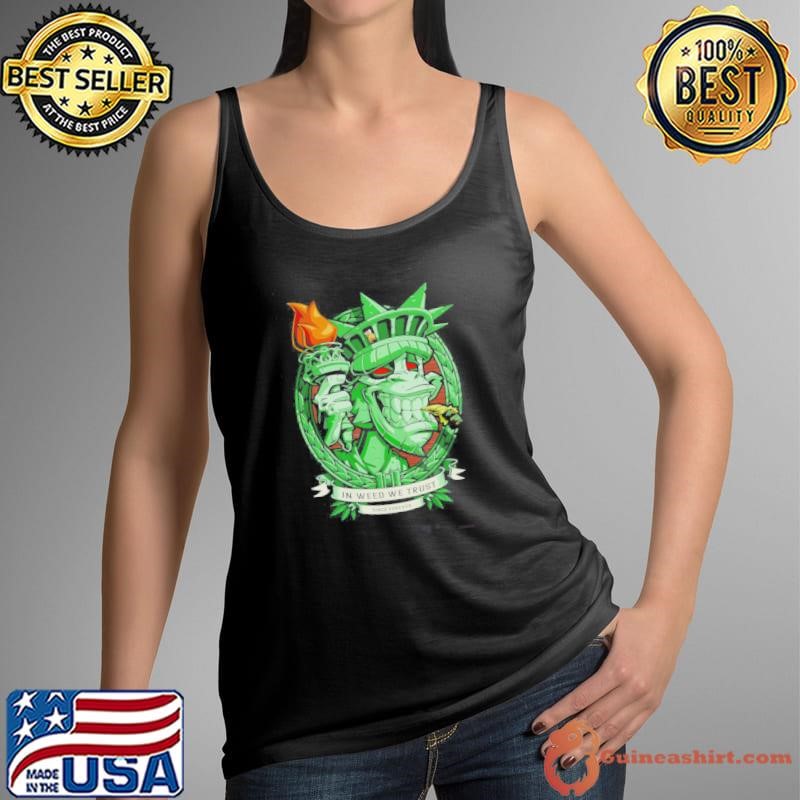 The Torch Of Liberty In Weed We Trust Tank Top