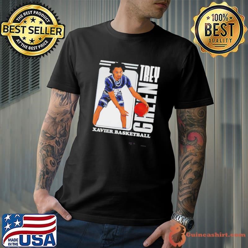 Trey Green Xavier Musketeers Caricature shirt