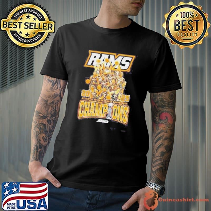 VCU Rams Mens Basketball 2025 Atlantic 10 Champions Vintage Graphic Unisex