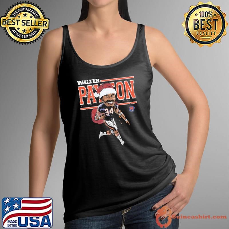 Walter Payton Chicago Cartoon Santa Hat T-Shirt